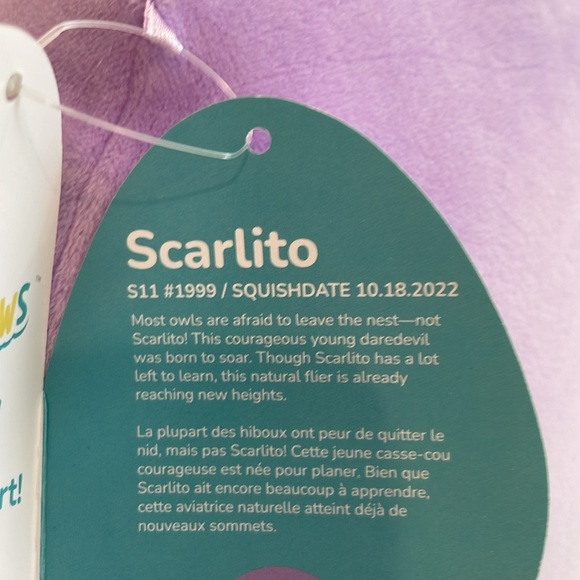 NWT 11” Scarlito the Purple Owl Squishmallow - Picture 6 of 6